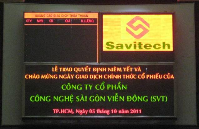 Khai mạc phiên giao dịch đầu tiên cổ phiếu Công ty Cổ phần Công nghệ Sài gòn Viễn Đông (SVT) trên sàn HOSE
